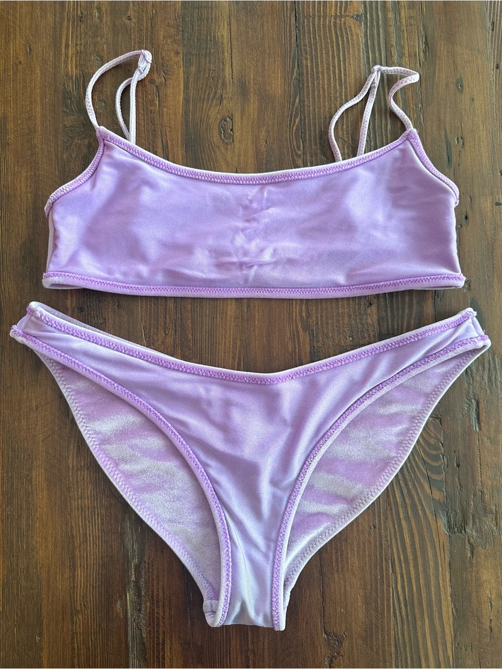 TRIANGL Velvet Bikini Set- Purple Haze- Size Medium - Picture 5 of 10
